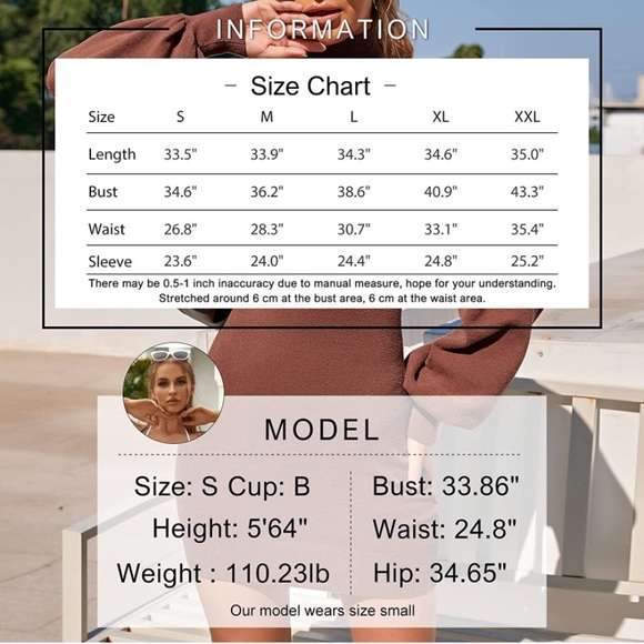 Caramel Brown Mock Neck Ribbed Long Sleeve Bodycon Pullover Mini Sweater Dress - Picture 6 of 6